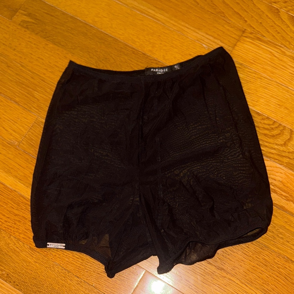 Paradise Chick Black Mesh Shorts